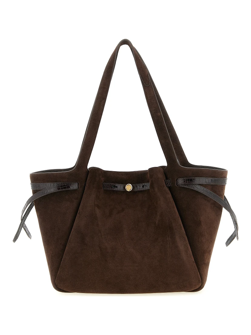 Brown Bovine Leather Tote Bag