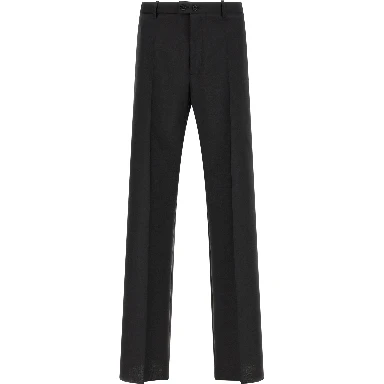Black Virgin Wool Dress Pants