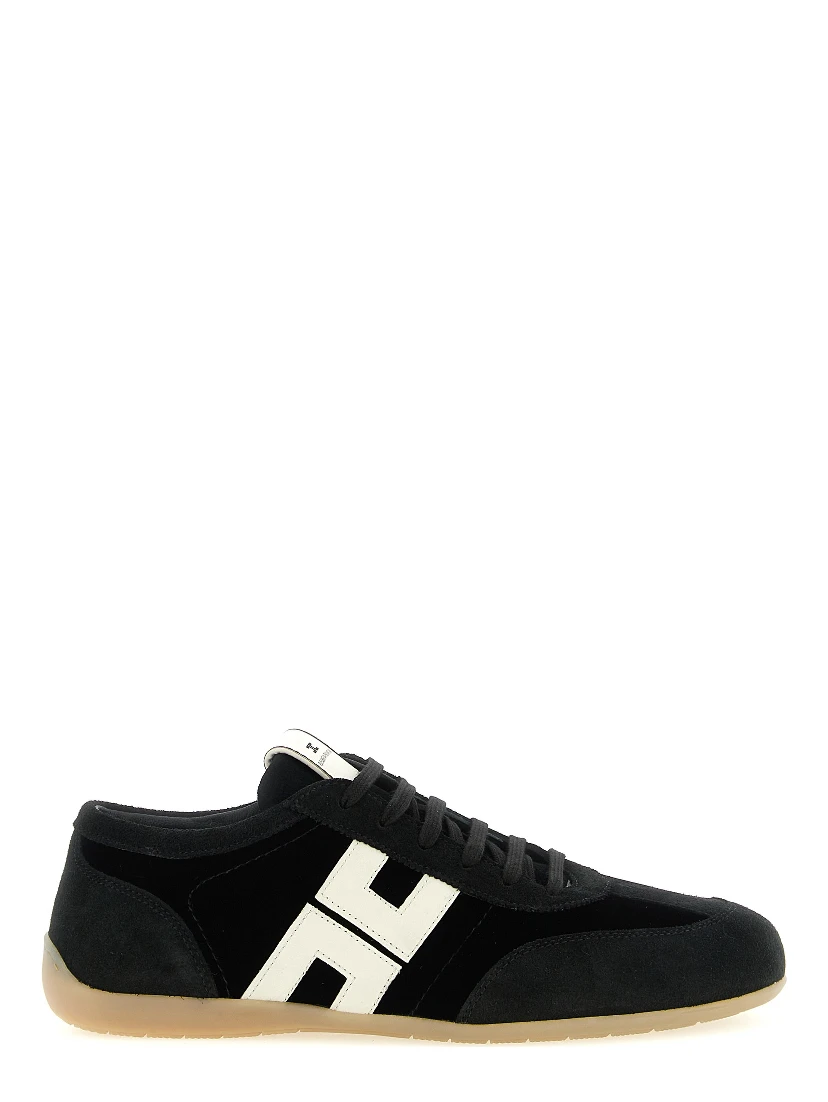 Bicolor Leather Low Top Sneakers