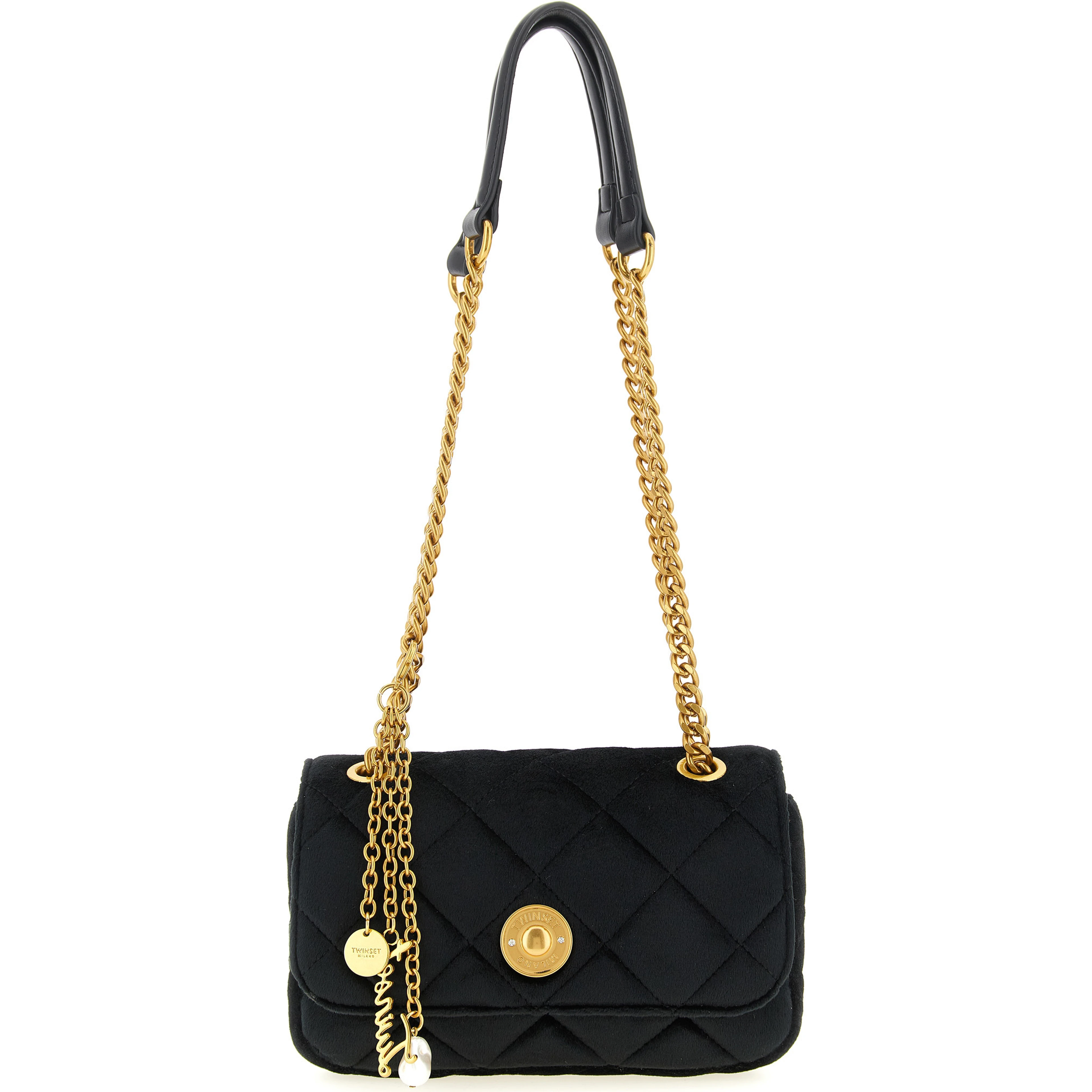 Black Polyester Crossbody Bag
