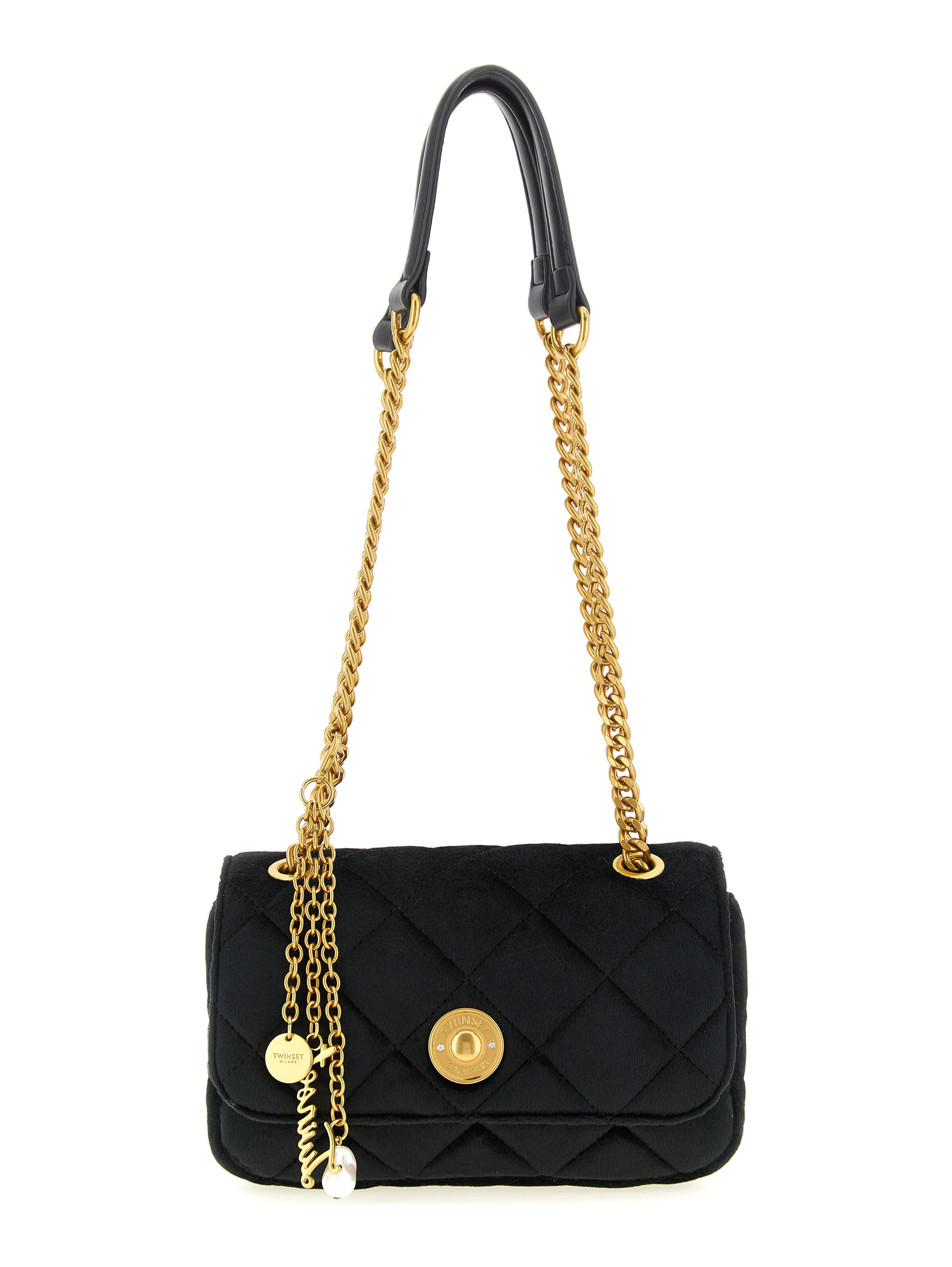 Black Polyester Crossbody Bag