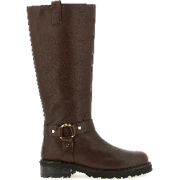 Brown Leather Over The Knee