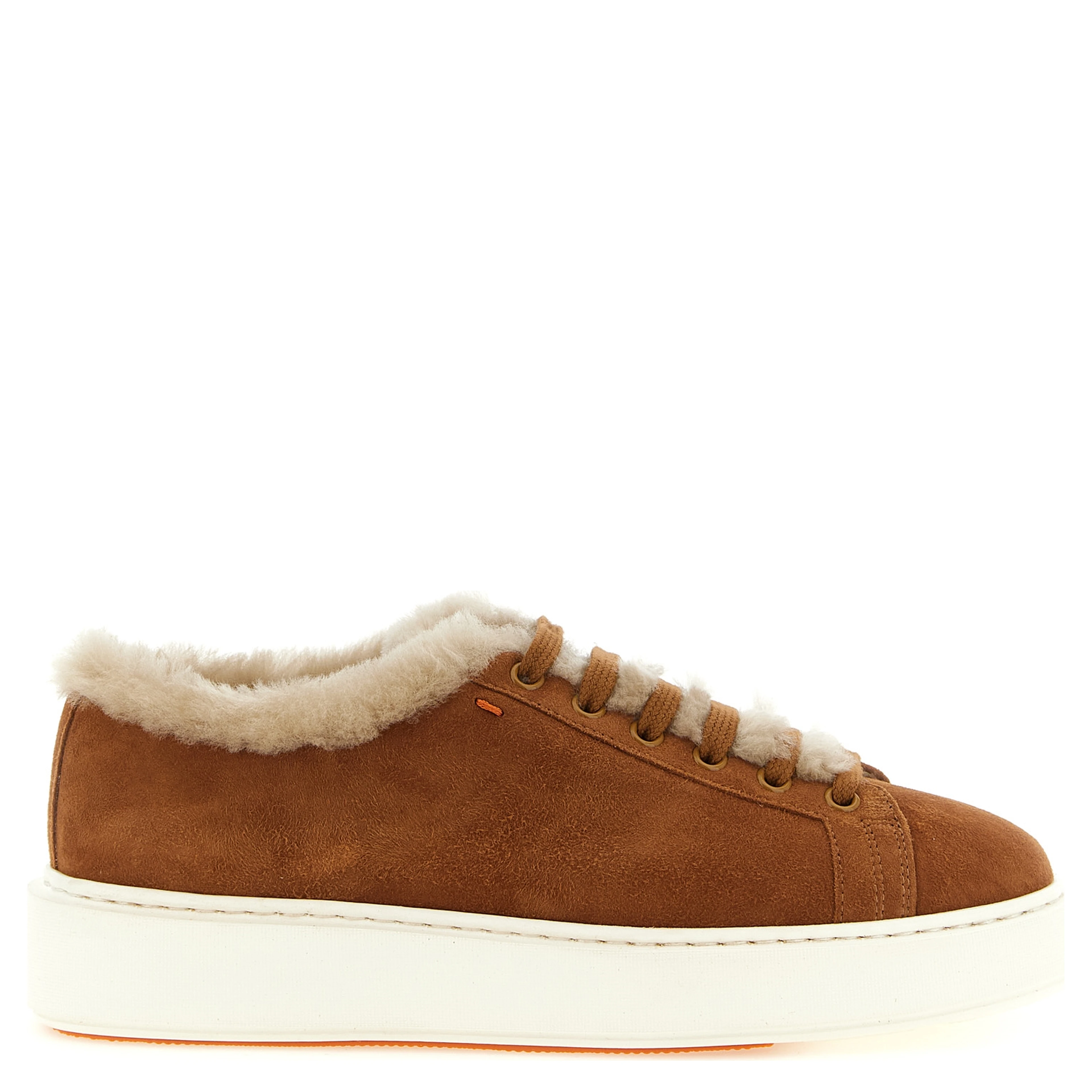 Brown Goatskin Low Top Sneakers