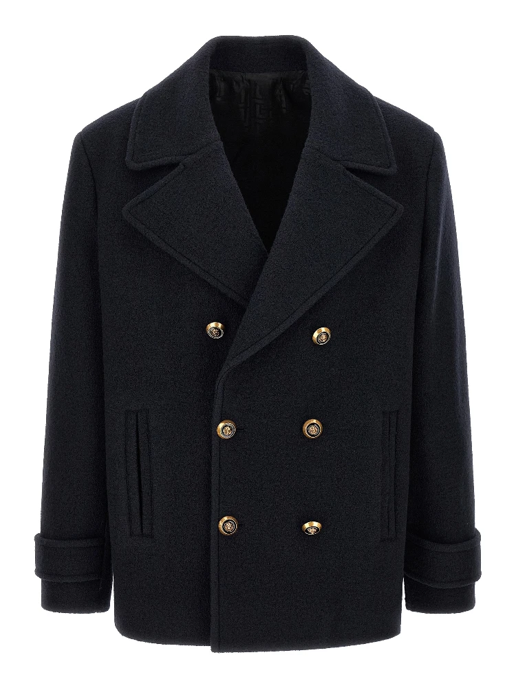 Blue Virgin Wool Coat