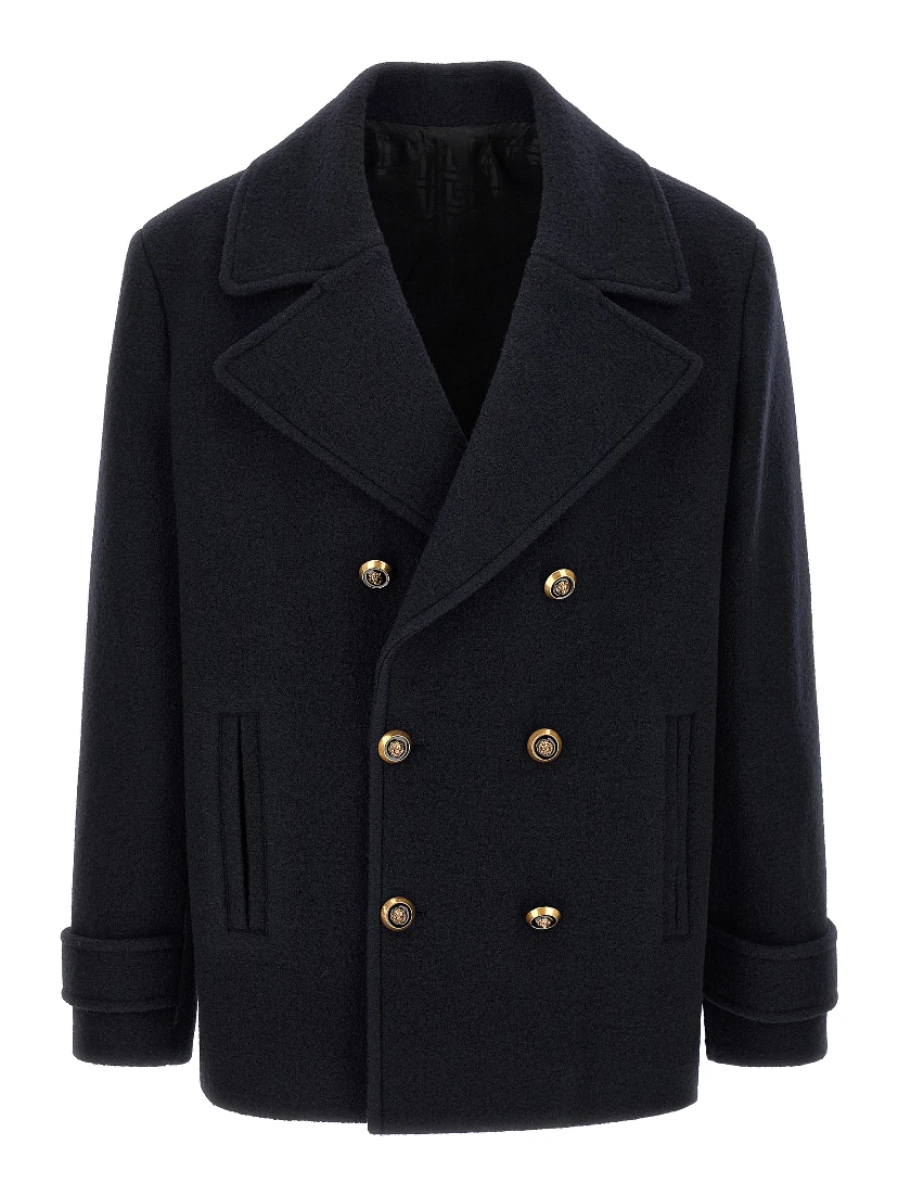 Blue Virgin Wool Coat