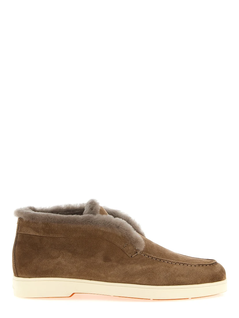 Brown Calfskin Ankle Boots