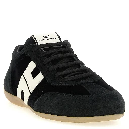 Bicolor Leather Low Top Sneakers