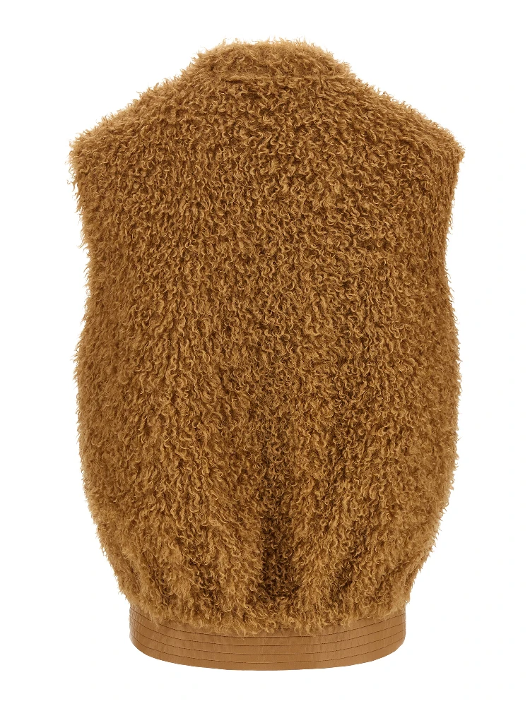 Brown Polyester Sleeveless Jacket alternative