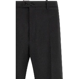 Black Virgin Wool Dress Pants