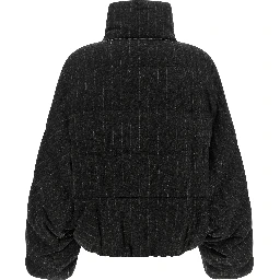 Gray Virgin Wool Full-Length Jacket