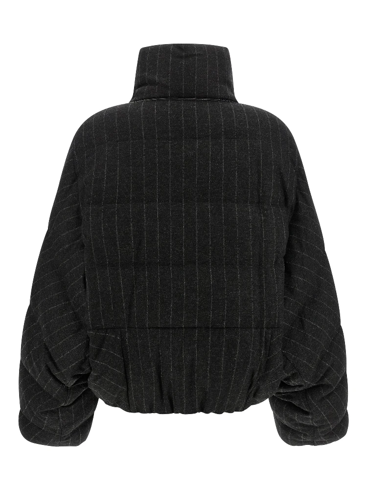 Gray Virgin Wool Full-Length Jacket alternative