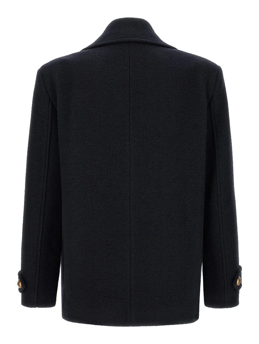 Blue Virgin Wool Coat