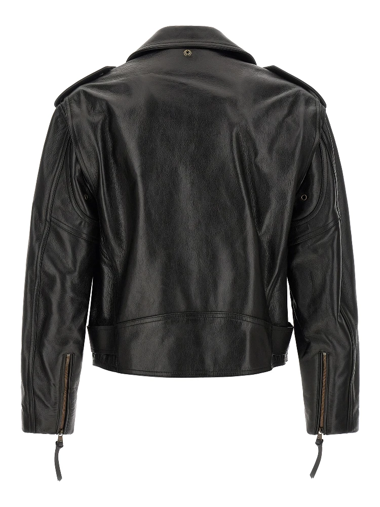 Black Calfskin Leather Jacket alternative