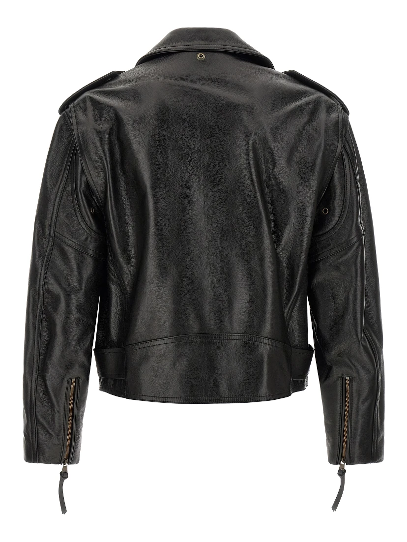 Black Calfskin Leather Jacket