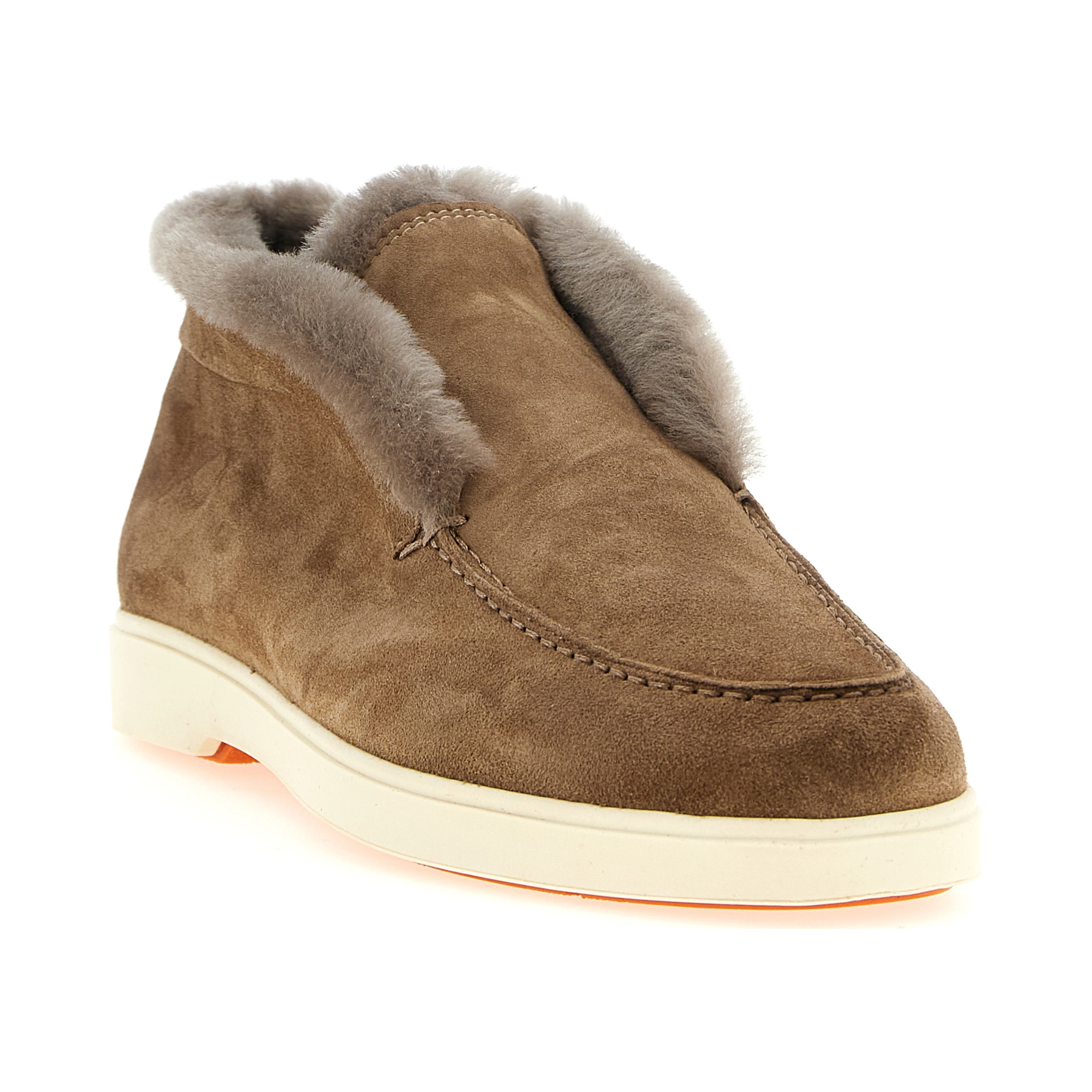 Brown Calfskin Ankle Boots