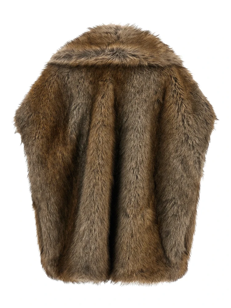 Brown Polyester Sleeveless Jacket alternative