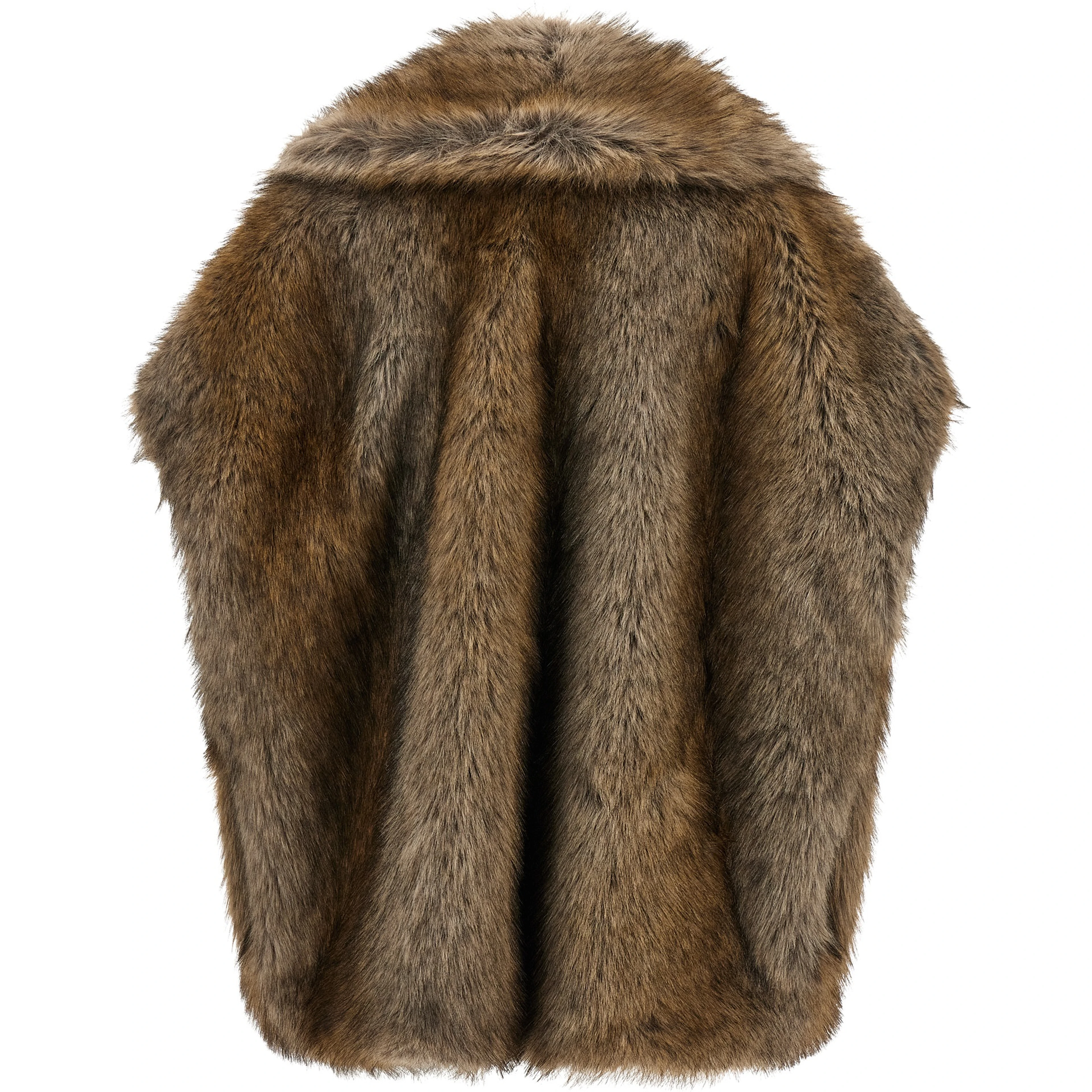 Brown Polyester Sleeveless Jacket
