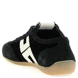 Bicolor Leather Low Top Sneakers