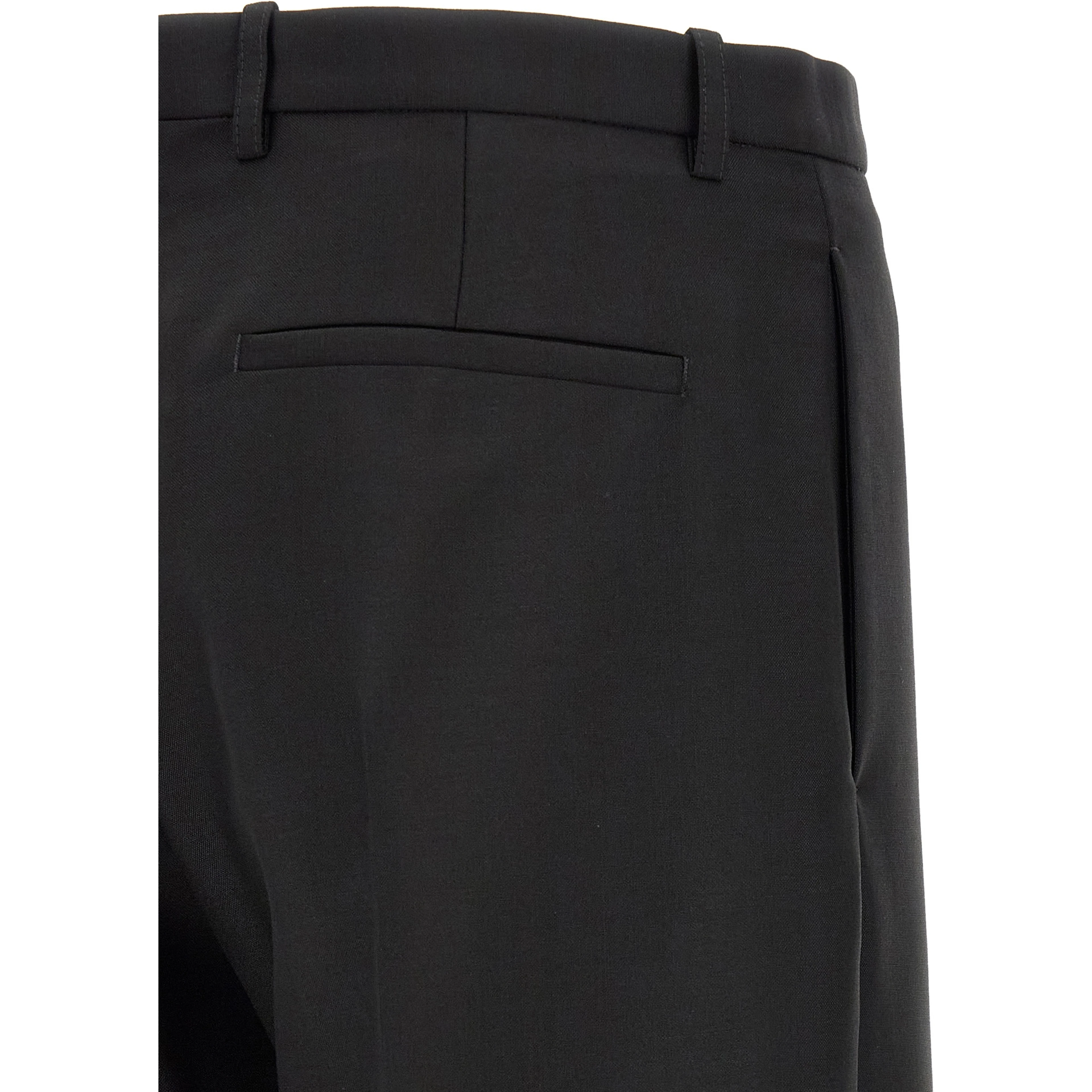Black Virgin Wool Dress Pants