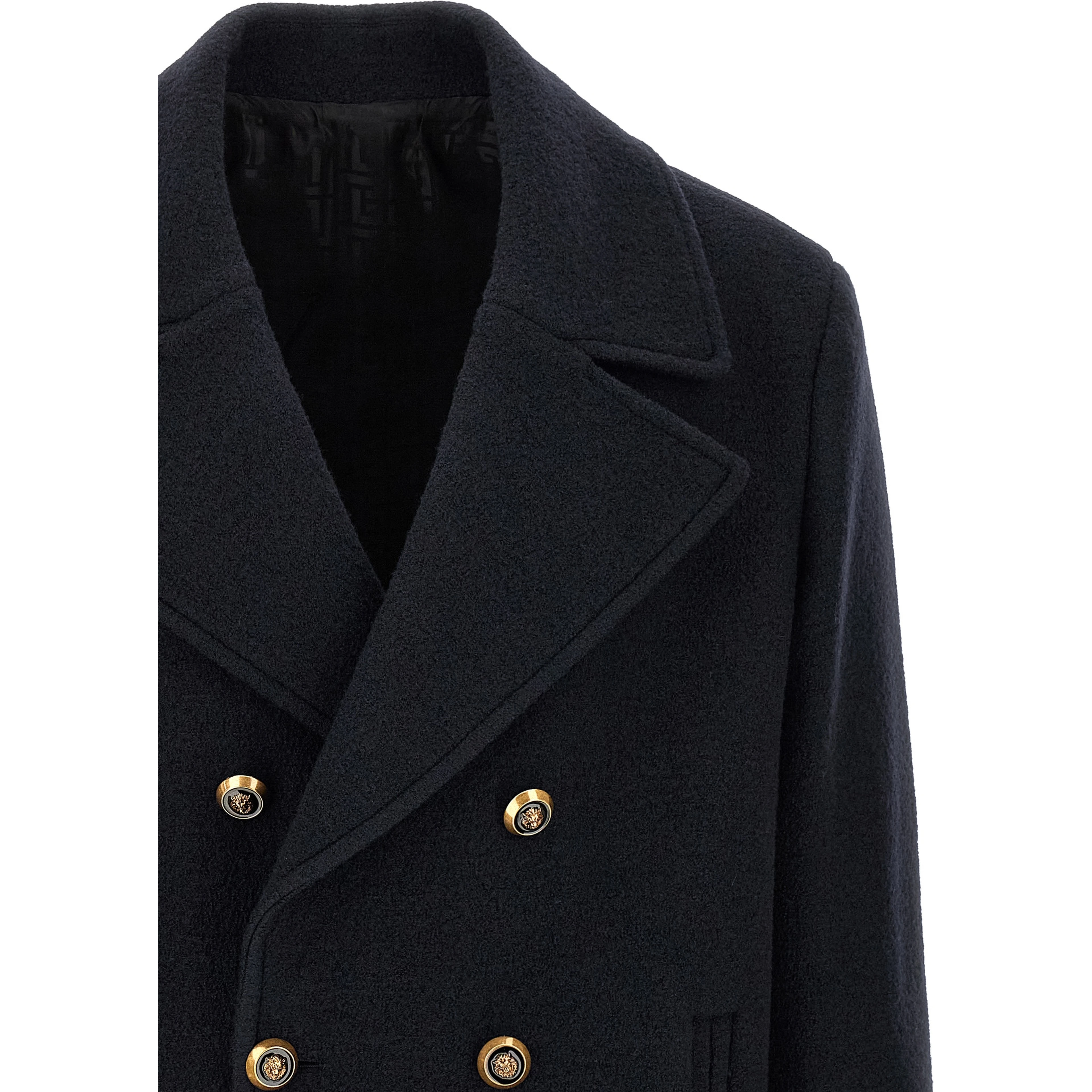 Blue Virgin Wool Coat