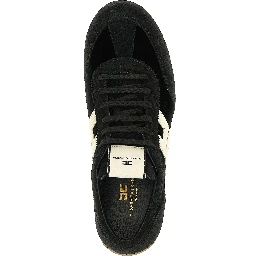 Bicolor Leather Low Top Sneakers