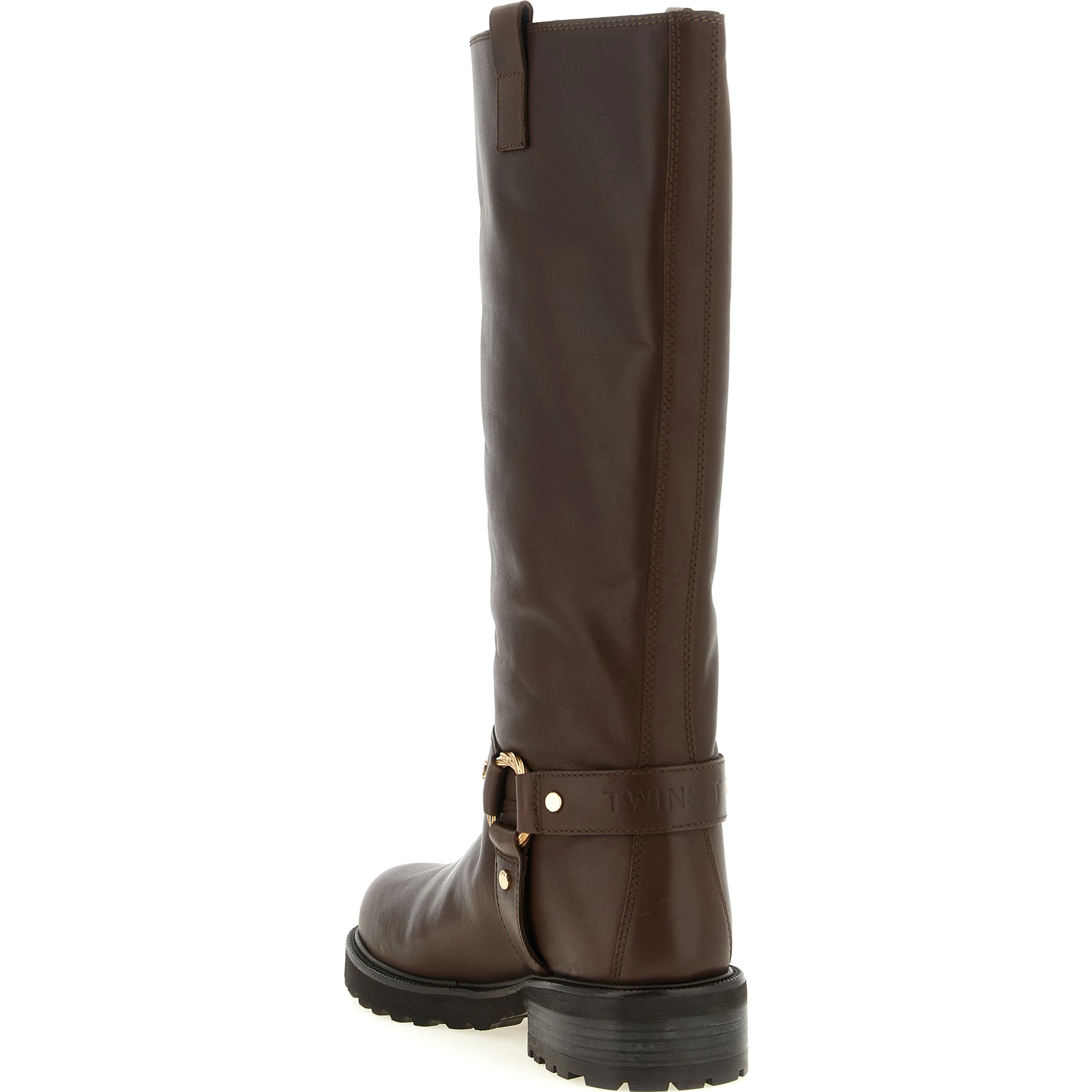 Brown Leather Over The Knee