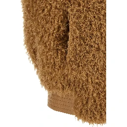 Brown Polyester Sleeveless Jacket