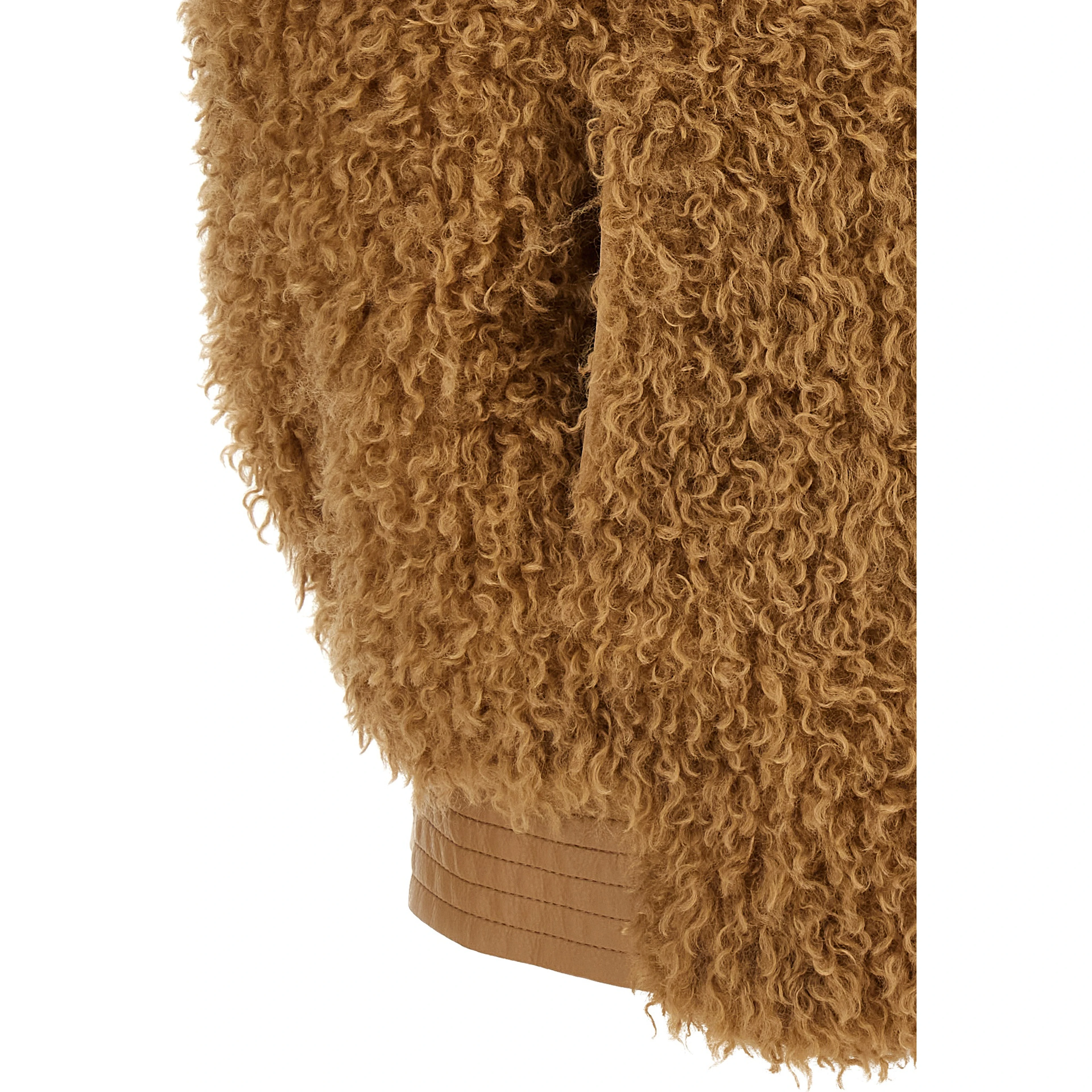 Brown Polyester Sleeveless Jacket