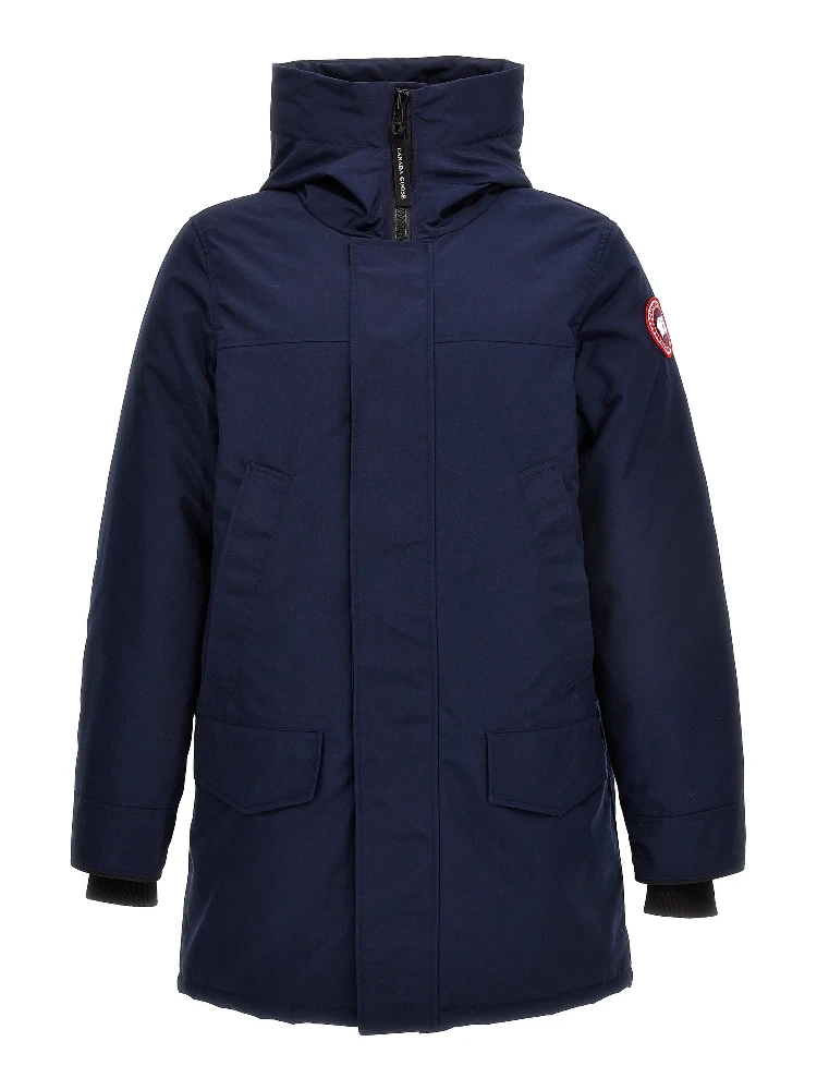 Blue Polyester Parka