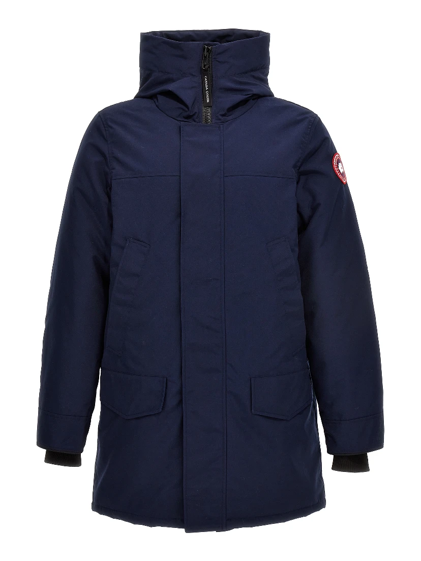 Blue Polyester Parka