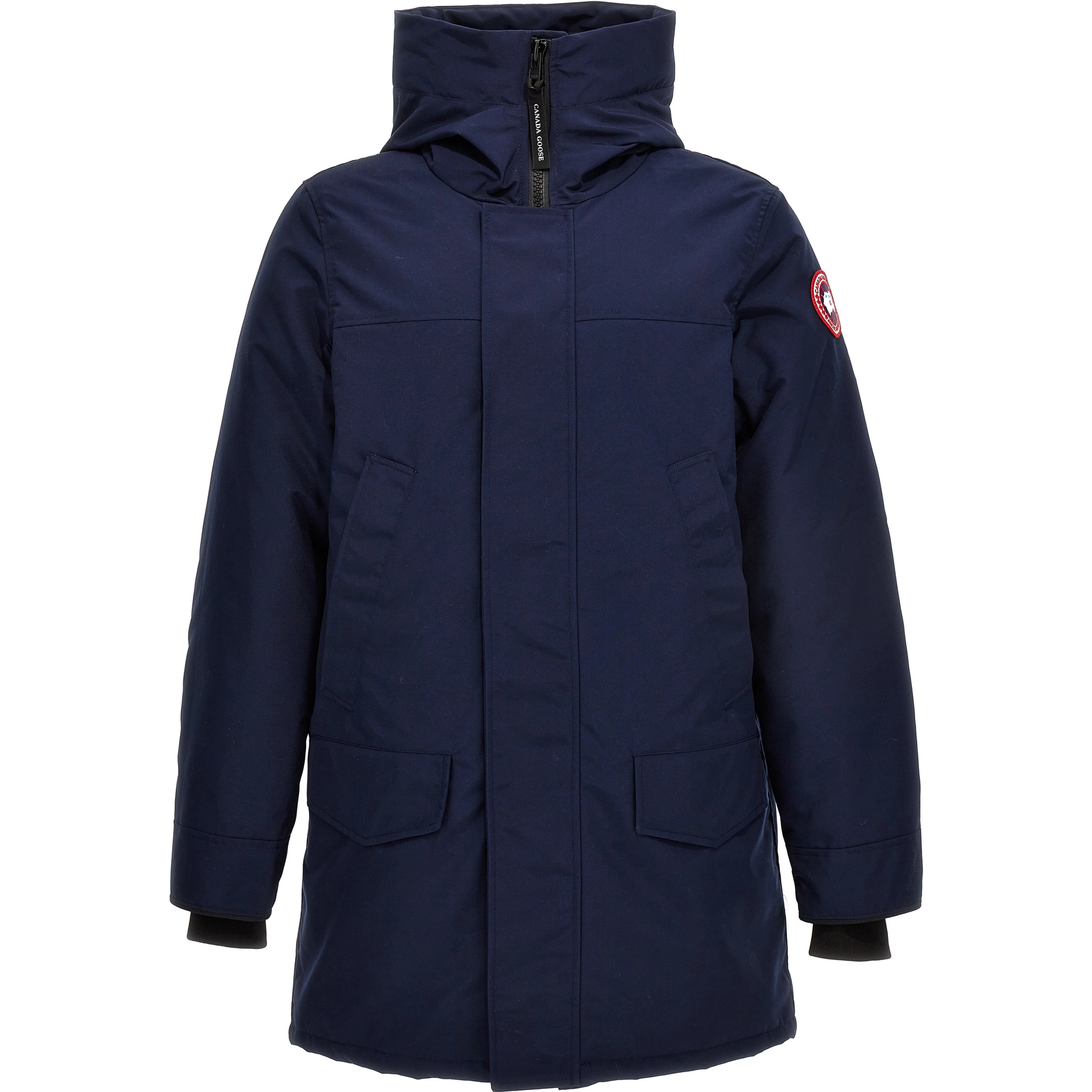 Blue Polyester Parka