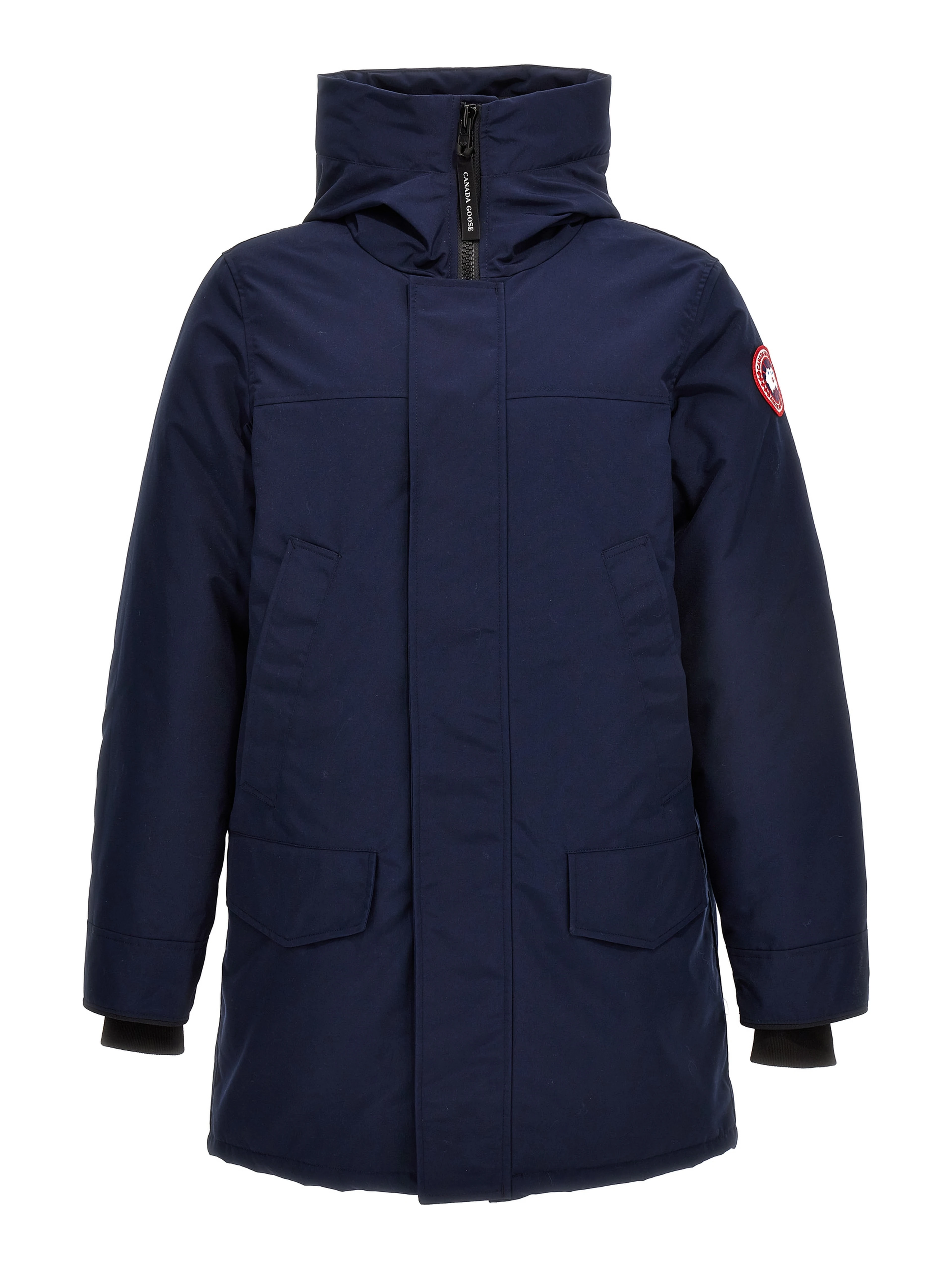 Blue Polyester Parka