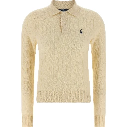 White Wool Polo Shirt