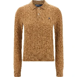 Beige Wool Polo Shirt
