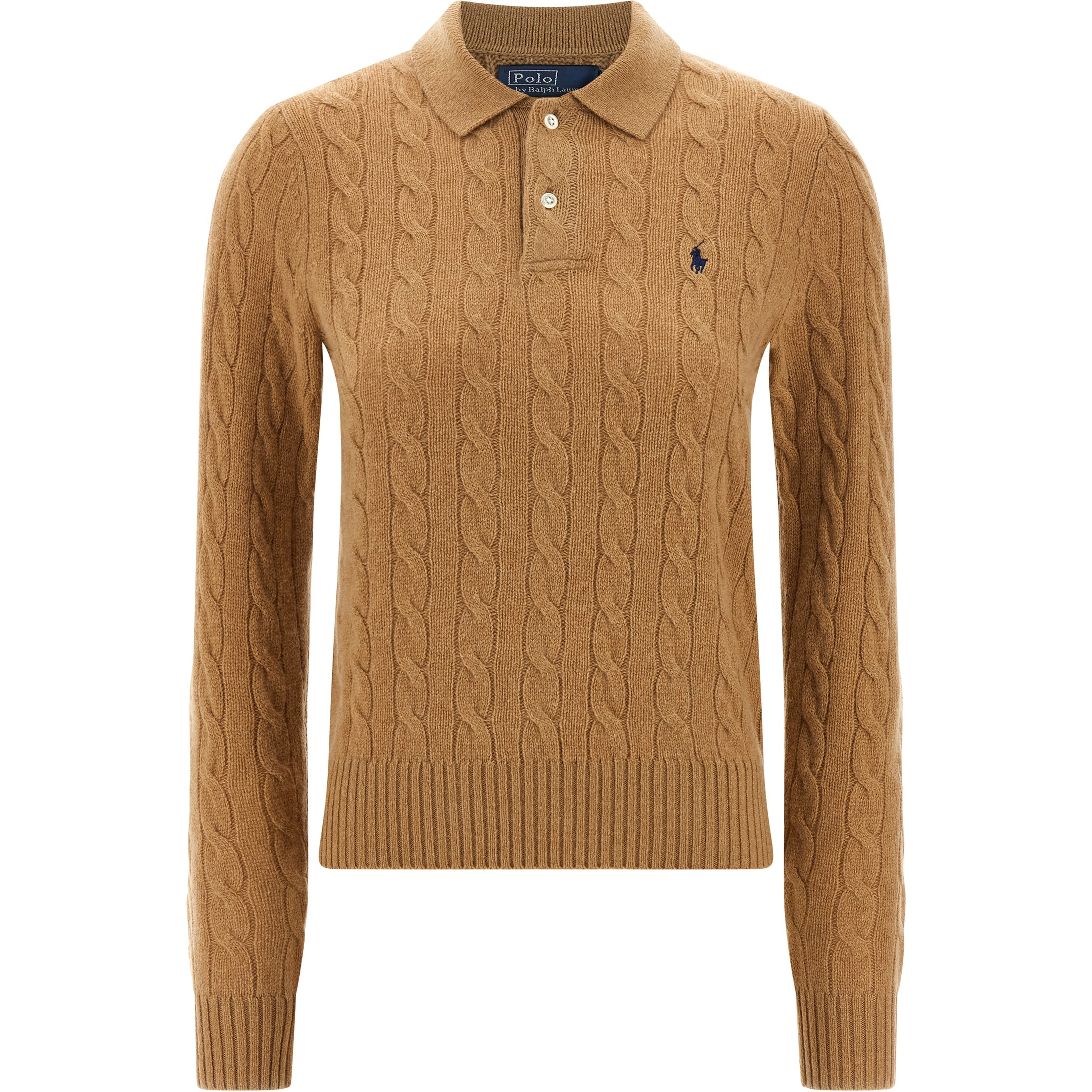 Beige Wool Polo Shirt