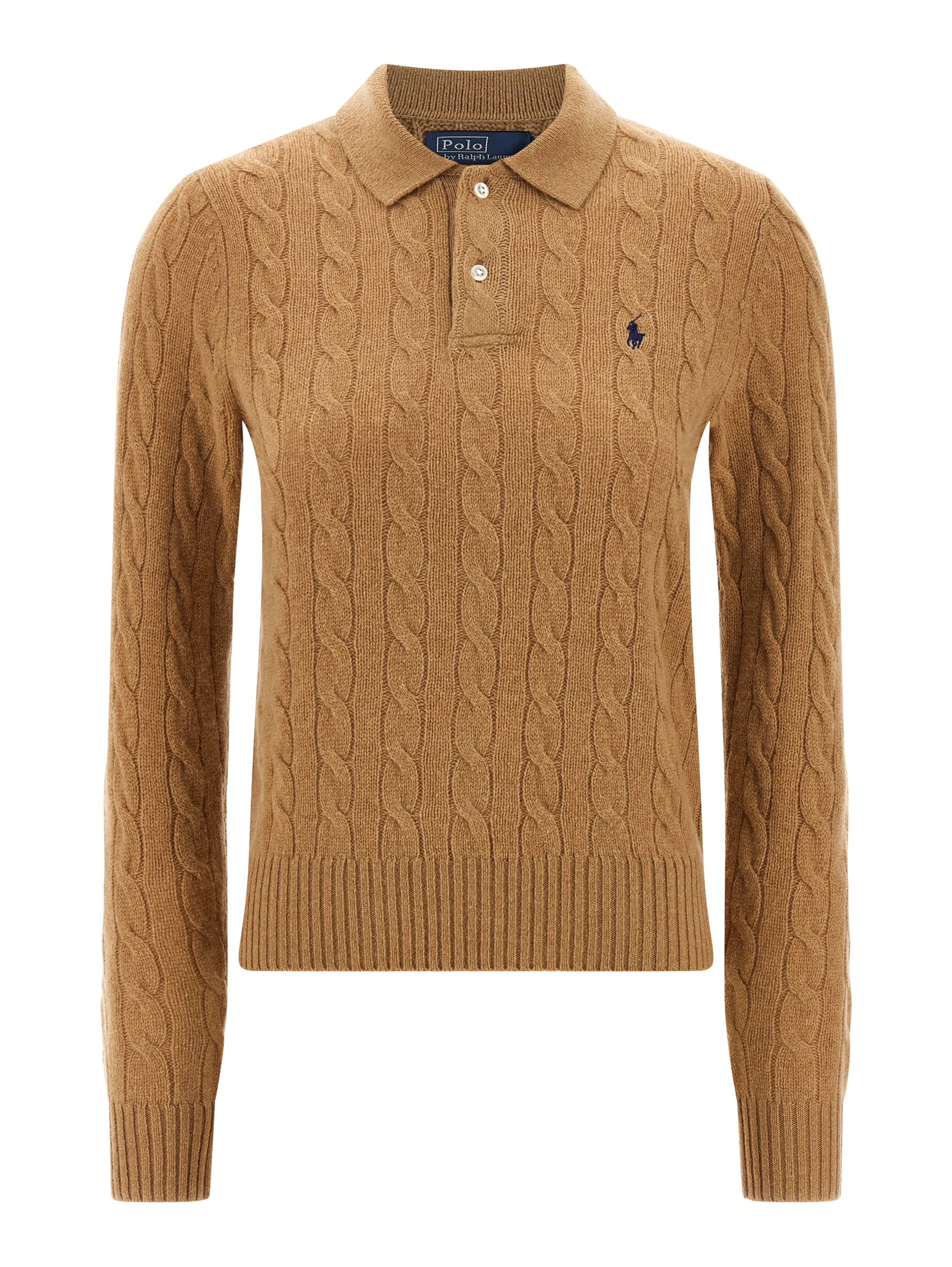 Beige Wool Polo Shirt
