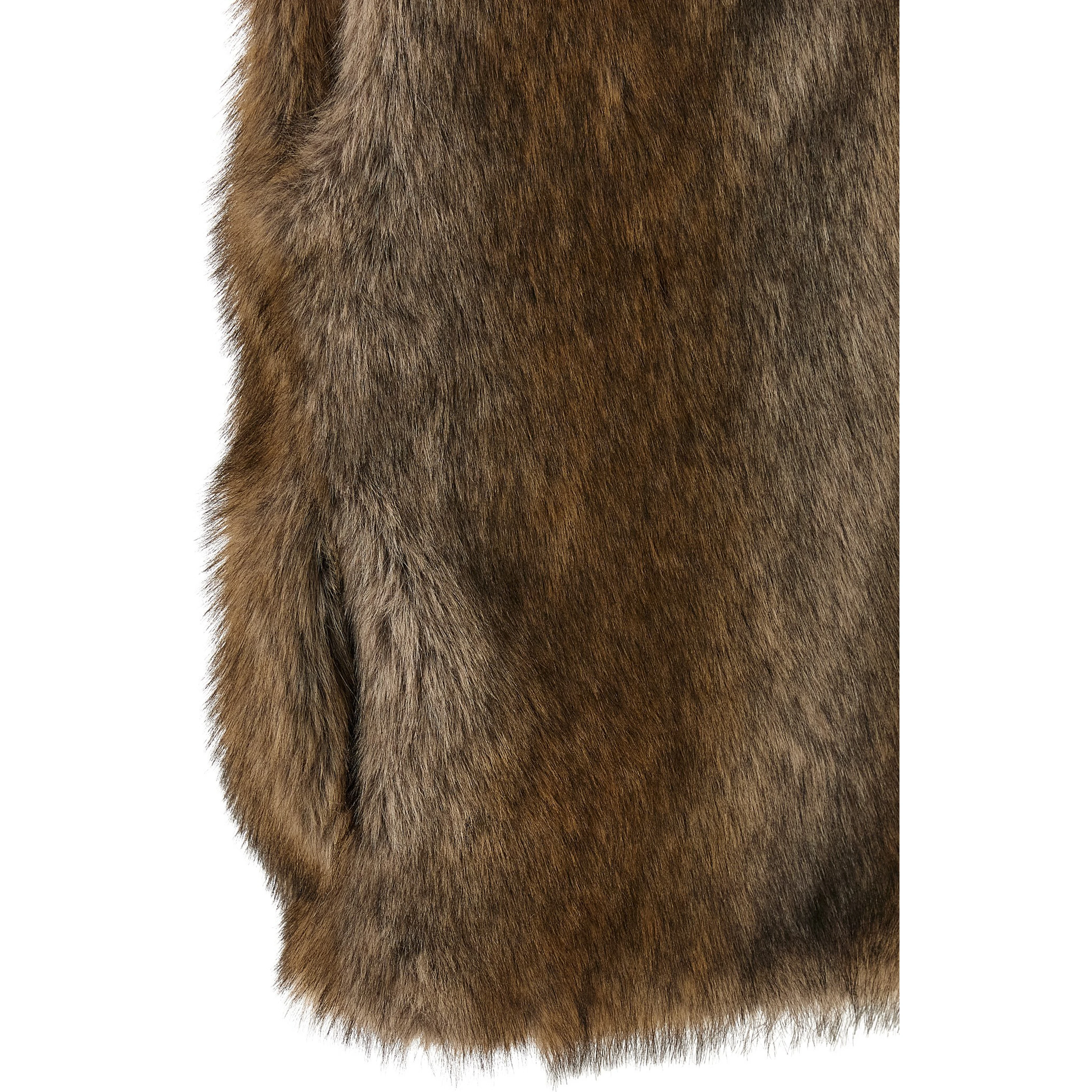 Brown Polyester Sleeveless Jacket
