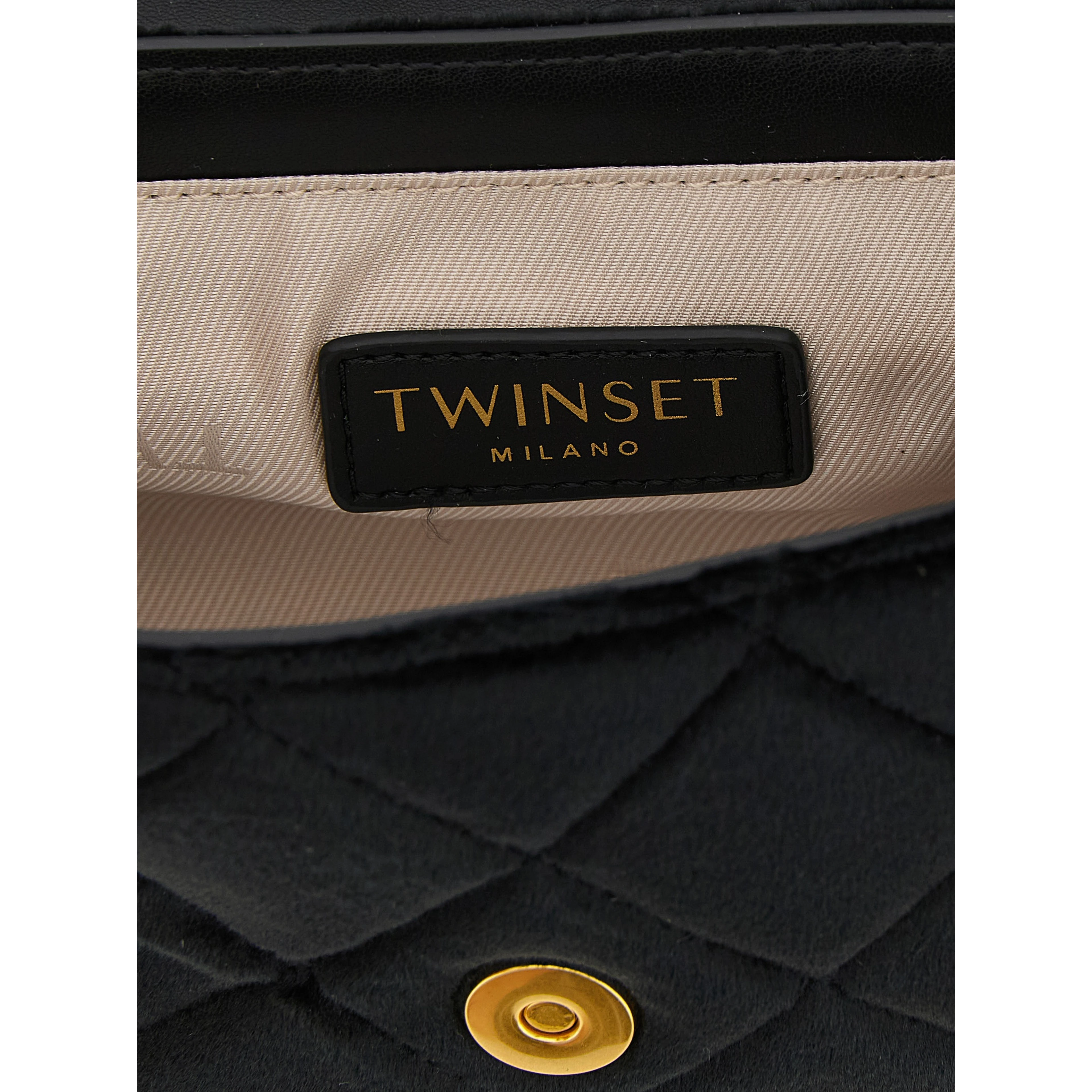 Black Polyester Crossbody Bag