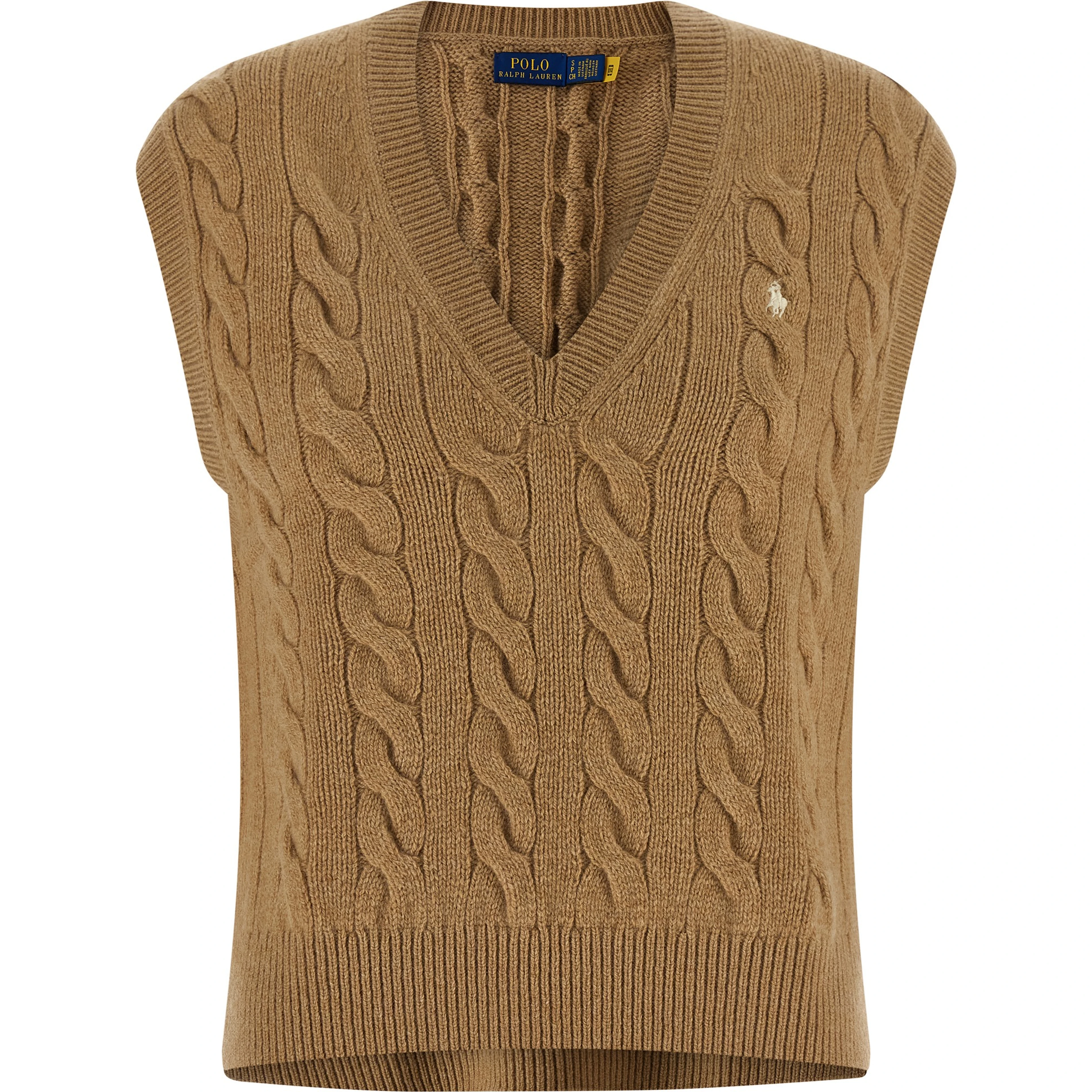 Beige Wool Sleeveless Jacket