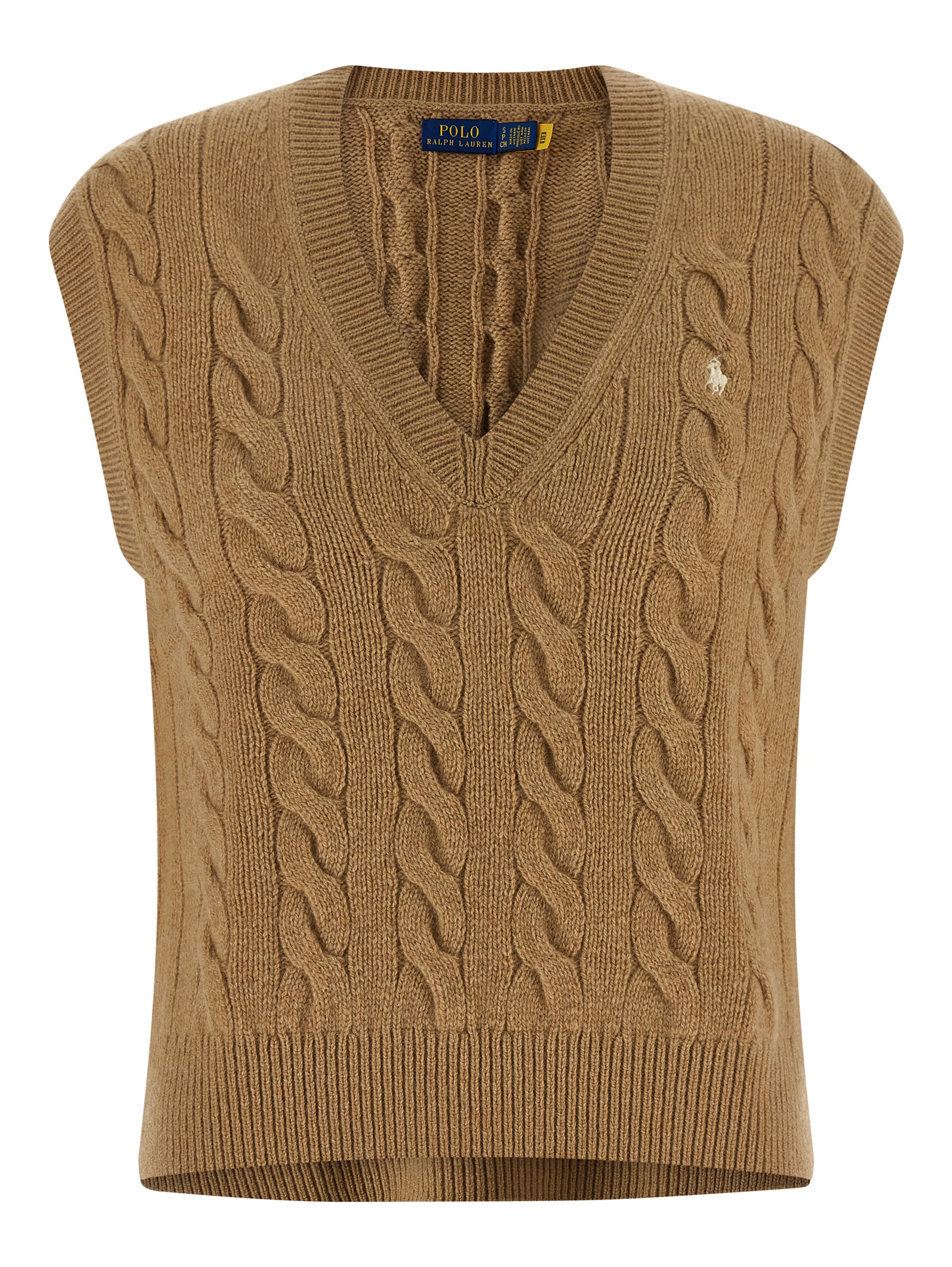 Beige Wool Sleeveless Jacket