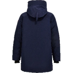 Blue Polyester Parka