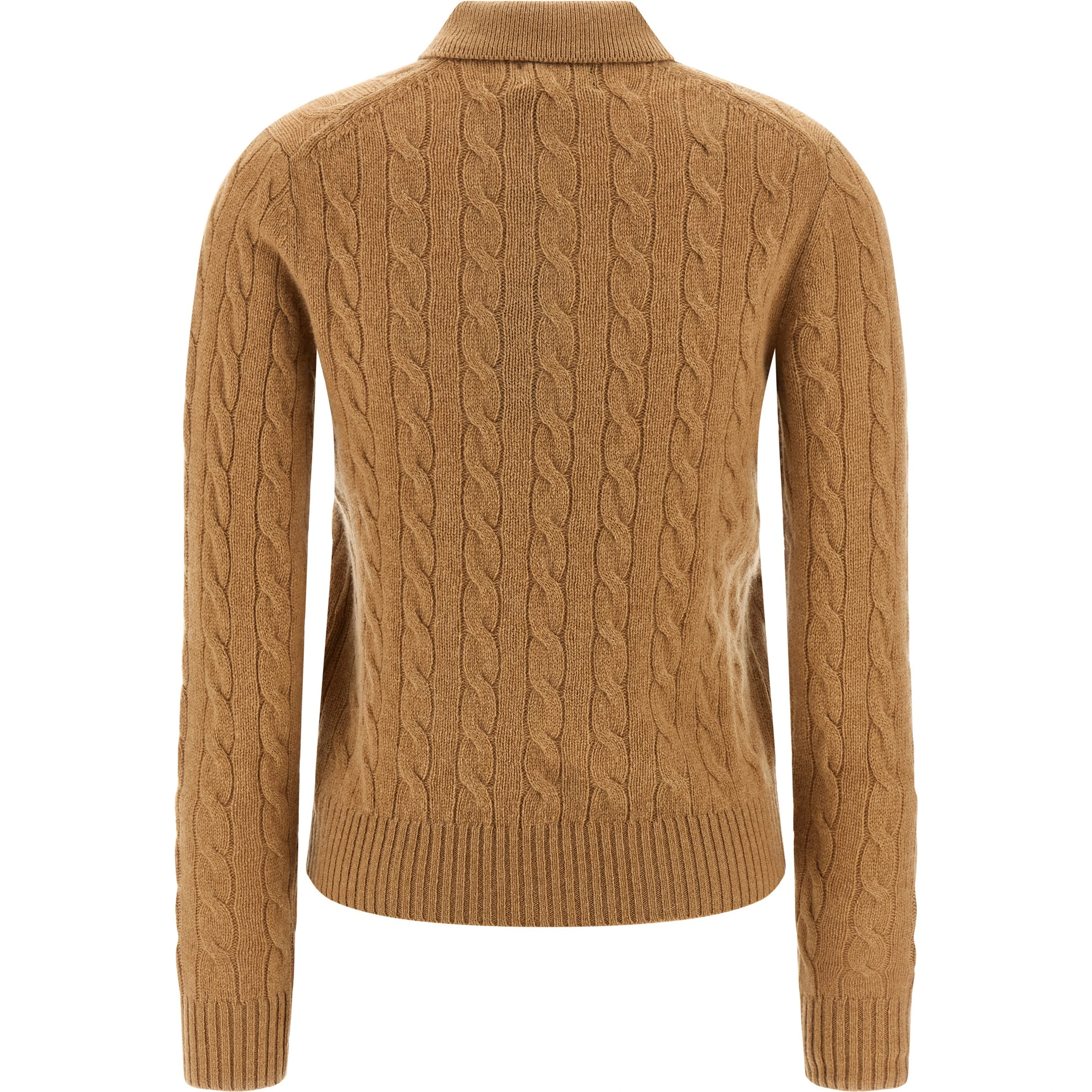 Beige Wool Polo Shirt