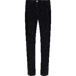 Black Cotton Chino Pants