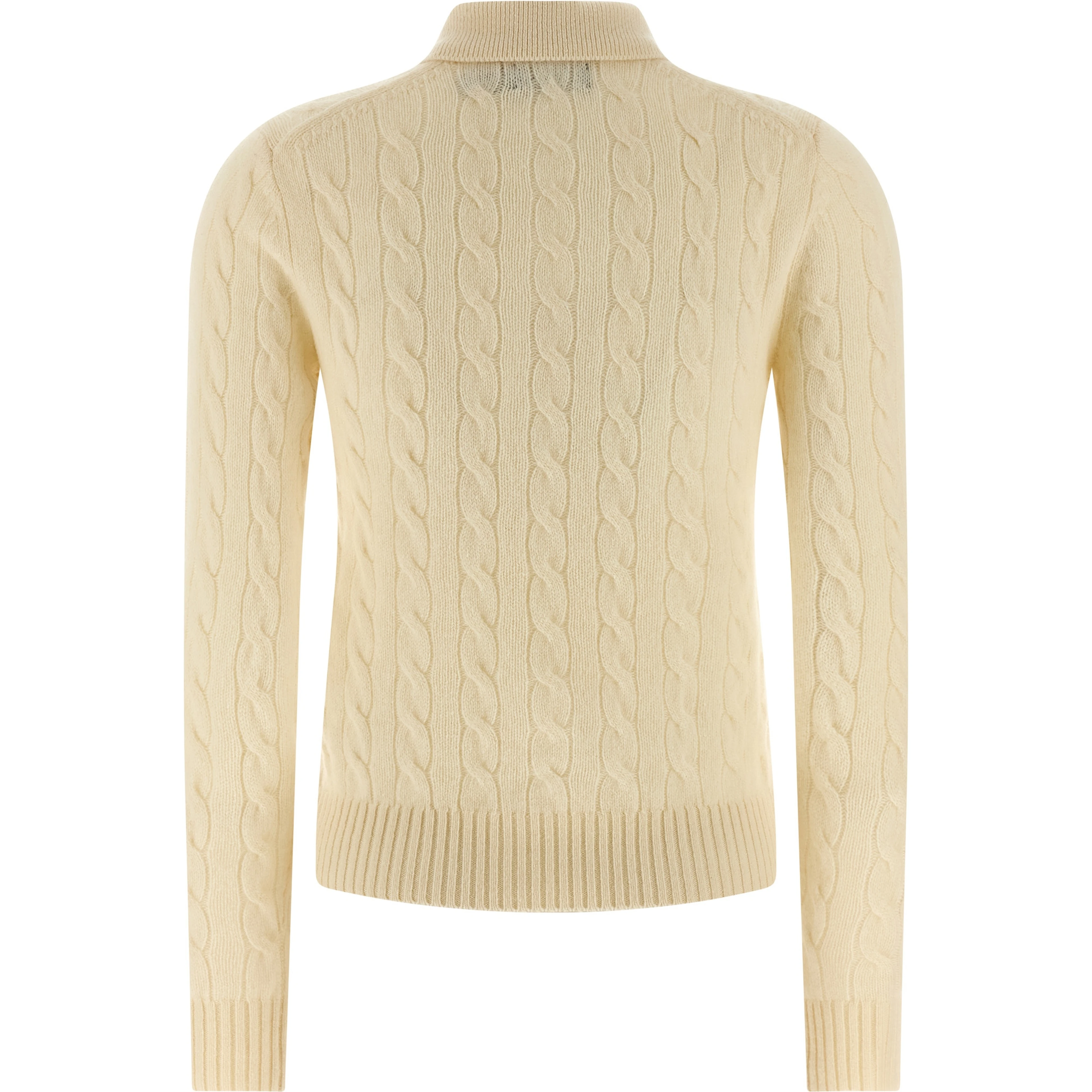 White Wool Polo Shirt