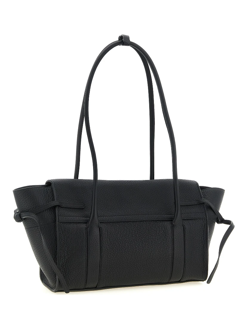 Black Calfskin Shoulder Bag