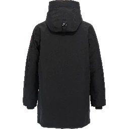 Black Polyester Parka