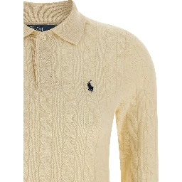 White Wool Polo Shirt