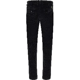 Black Cotton Chino Pants