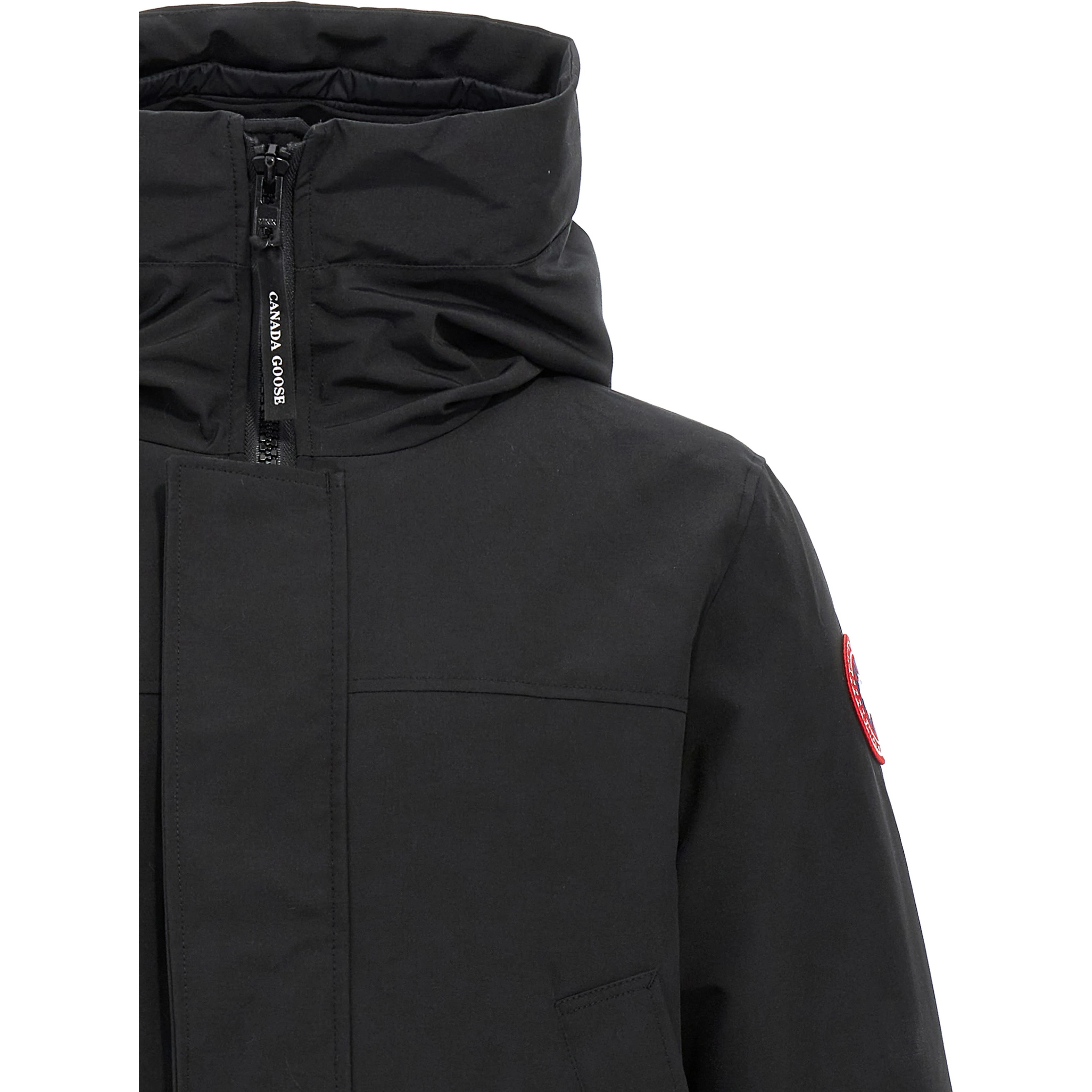 Black Polyester Parka