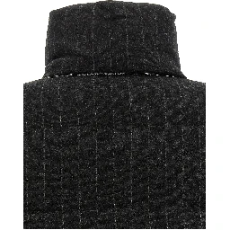 Gray Virgin Wool Full-Length Jacket